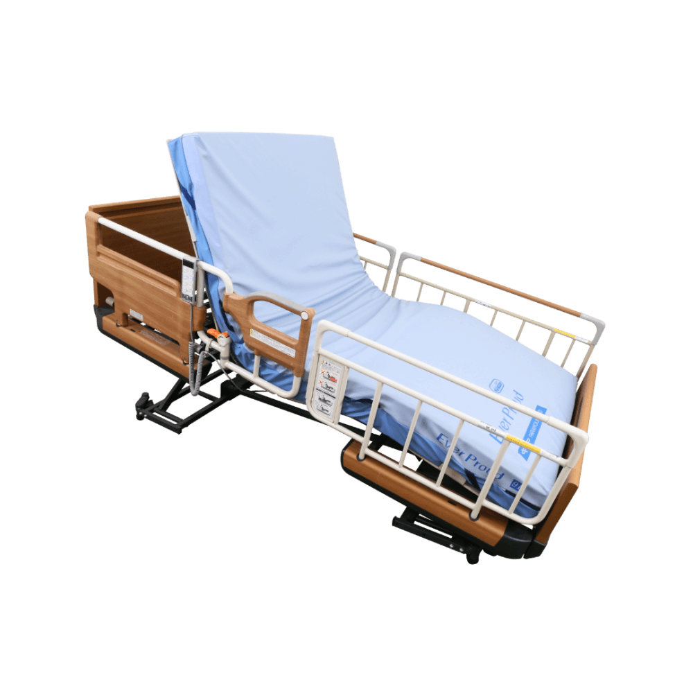 เตียงผู้ป่วยไฟฟ้า PARAMOUNT BED รุ่น Rakusho Z สีไม้ (Half) พร้อมที่นอน รุ่น Ever Proud_0